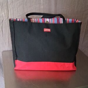 Lancome Black and Red Tote Bag